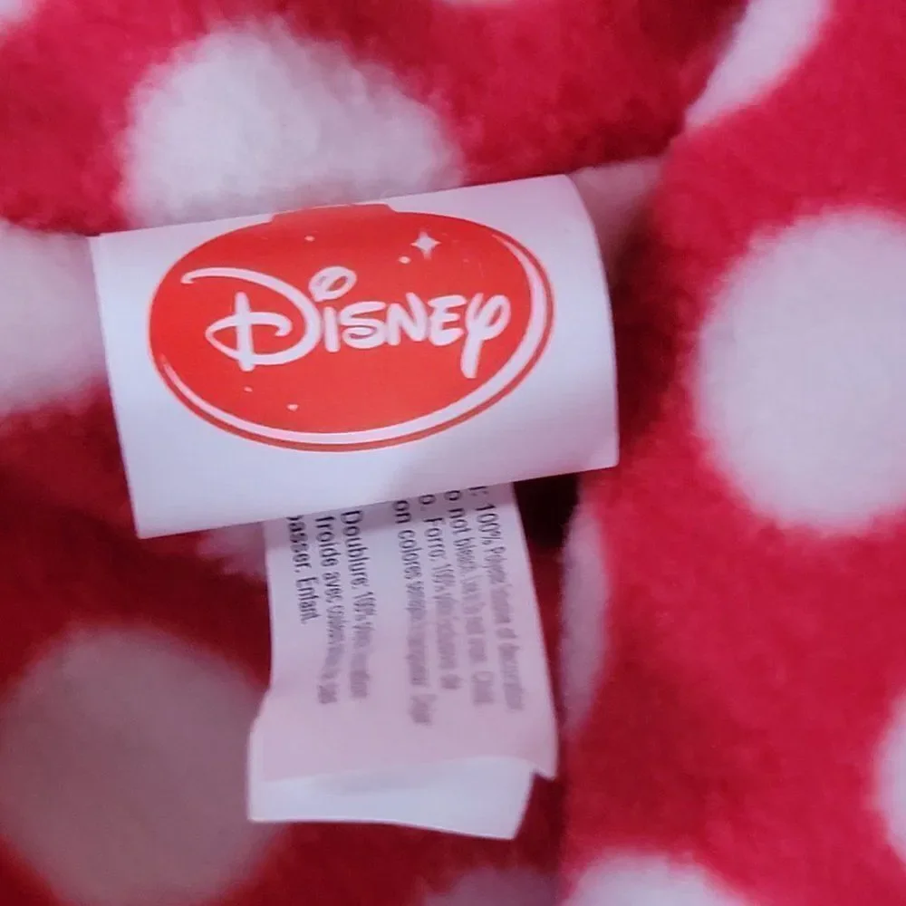Disney Kid's Girl Red & Black Christmas Cold Weather Minnie Mouse Hat & …